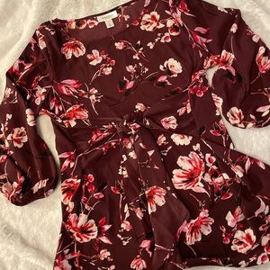 Motherhood maternity floral blouse size large
